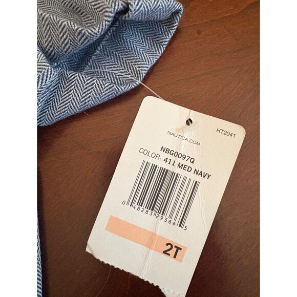 Nautica NWT Herringbone Zip Front Dress in size 2T Toddler - Picture 7 of 7